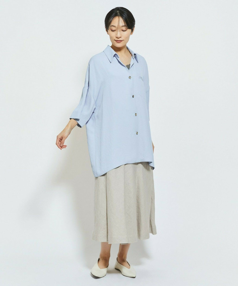 MOGA Collection MOGA Collection ドライリネンスカート グレイッシュベージュ