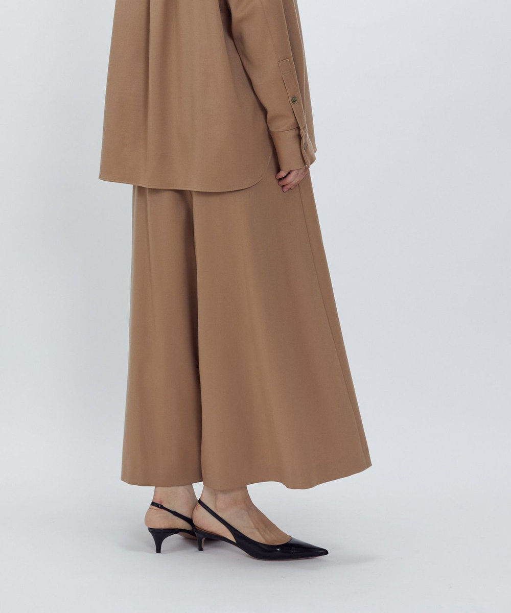 1er Arrondissement ウールサテンキュロットパンツ ベージュ