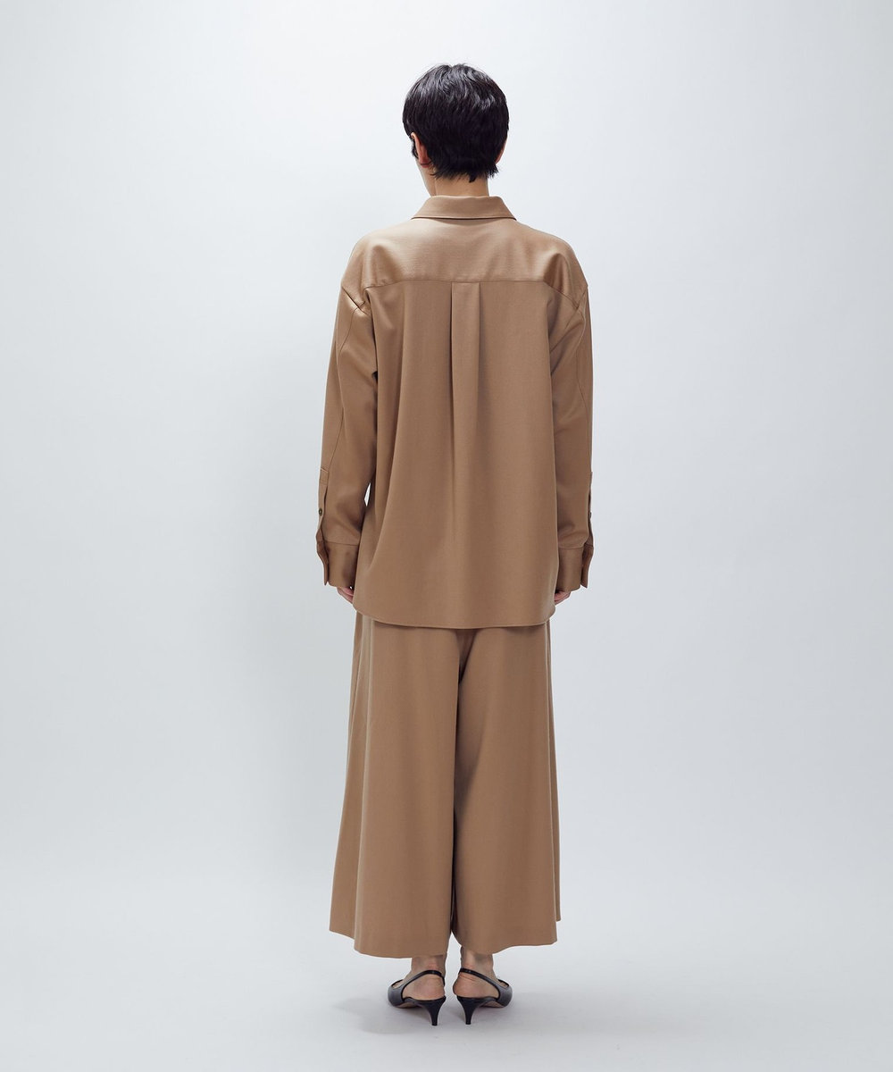 1er Arrondissement ウールサテンキュロットパンツ ベージュ