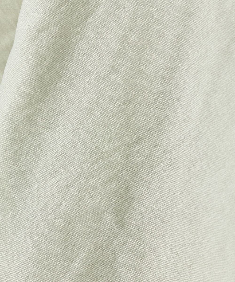 NOWADAYS レーヨンデシン袖タックブラウス グリーン