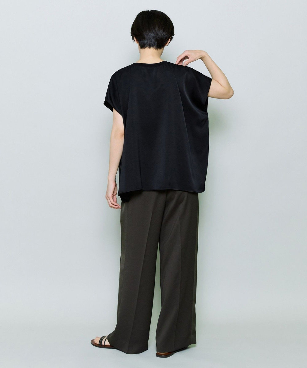 MOGA コットンスムースプリントTシャツ ブラック