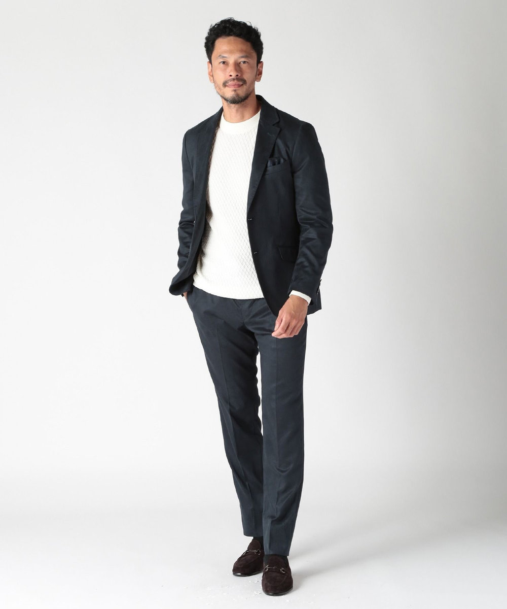 MEN'S BIGI コマスエードストレッチパンツ（セットアップ対応） ネイビー