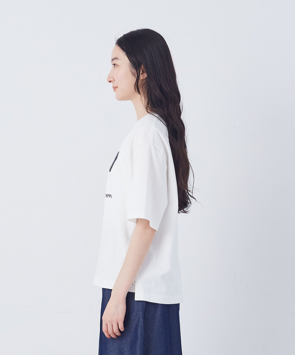 congés payés ADIEU TRISTESSE ベジタブルプリントTシャツ オフホワイト