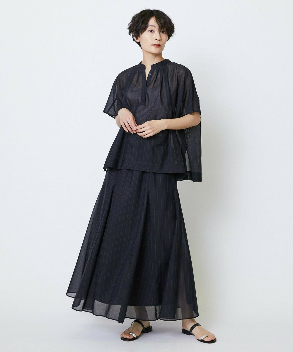 feerique feerique 強撚TCボイルシアーローンスカート ブラック