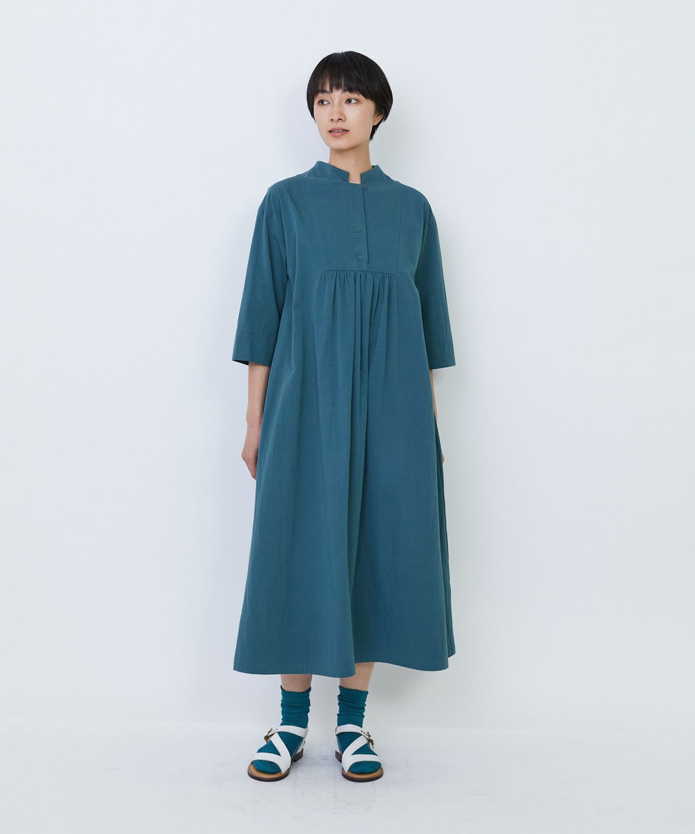 LOISIR Aラインワンピース グリーン