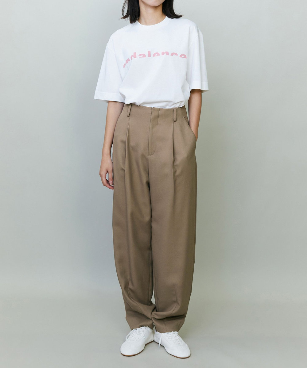 endalence コットン二重織りパンツ モカ