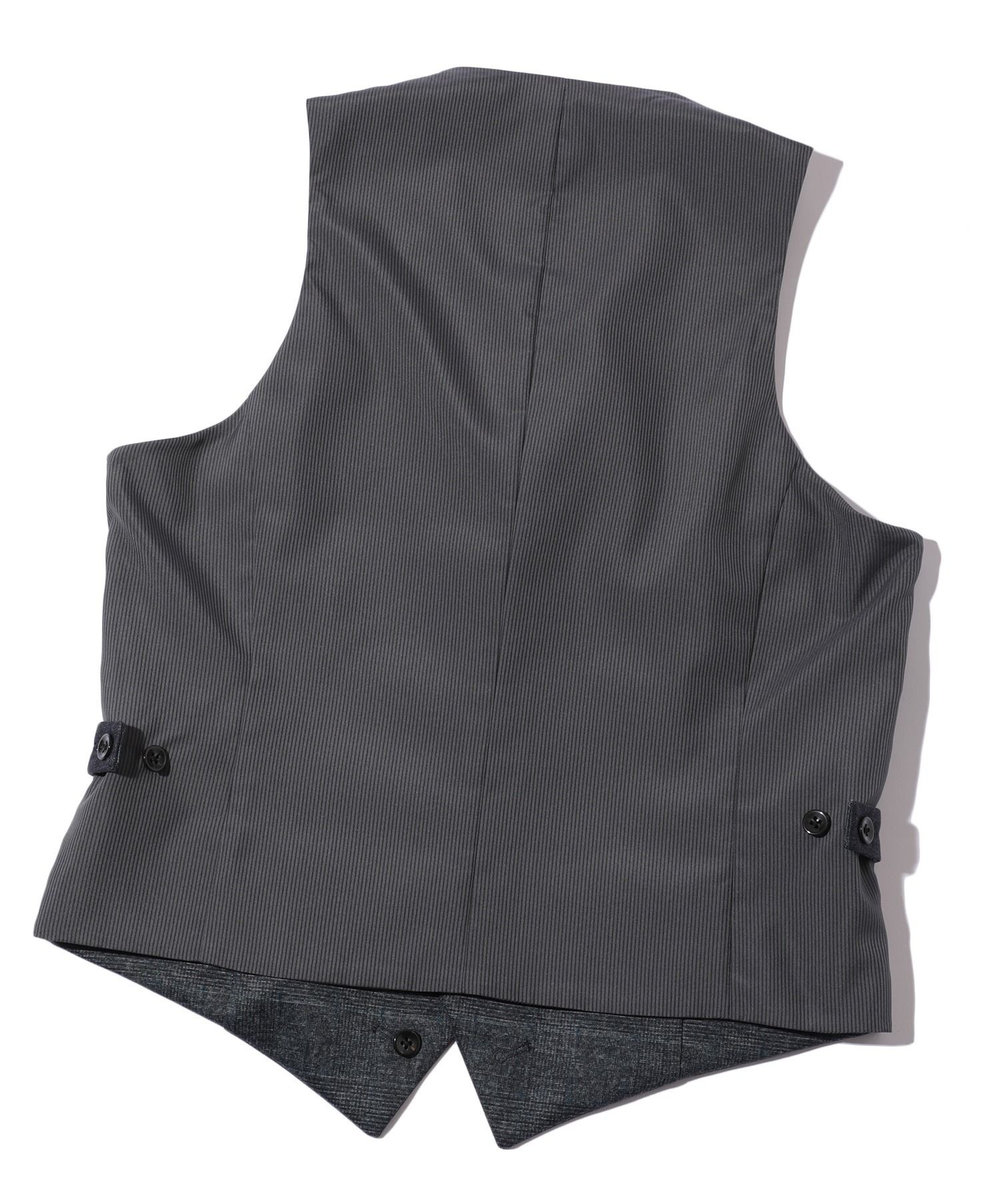 MEN'S BIGI 【ACTIVE TAILOR】エクストラTRジャージプリントベスト＜スリーピース対応＞ ネイビー