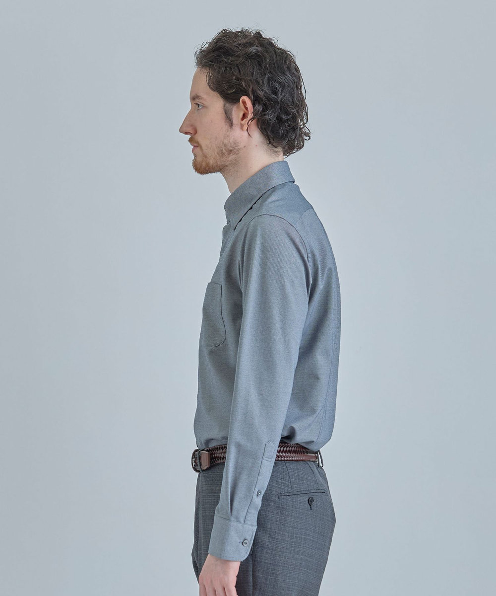 MEN'S BIGI J-CAMICIE ハイゲージジャージドレスシャツ（Albini×RENU）＜ストレッチ＞ ブラック系その他