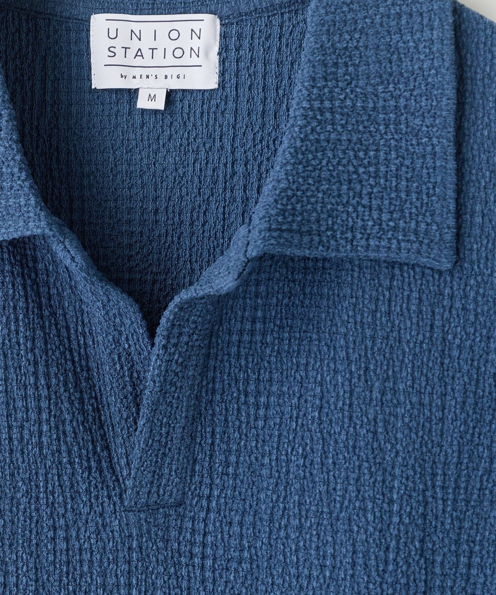 UNION STATION ＜WEB限定＞ワッシャースキッパーポロシャツ ネイビー