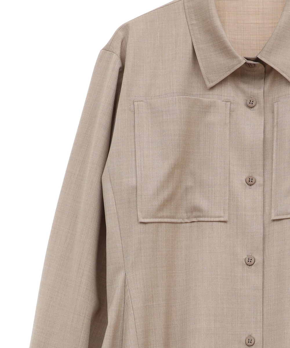 L'EQUIPE 【OUTLET限定】BOTTOストレッチウールワンピース ベージュ