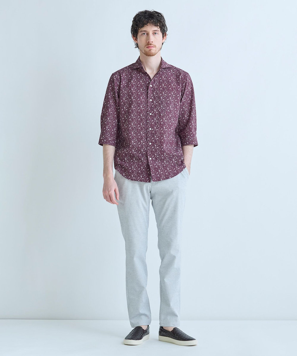 MEN'S BIGI シェルタリングドライオックス フルレングスパンツ＜吸汗速乾/紫外線防止/接触冷感/ストレッチ＞ サックスブルー