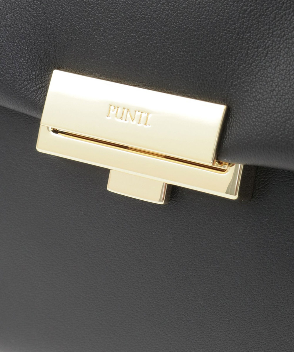 1er Arrondissement ＜PUNTI（プンティ）＞“GRAFT-FLAP"ショルダーバッグ ブラック