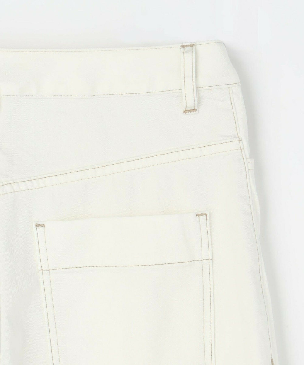 L'EQUIPE 7ozストレッチデニムテーパードシルエットパンツ ホワイト