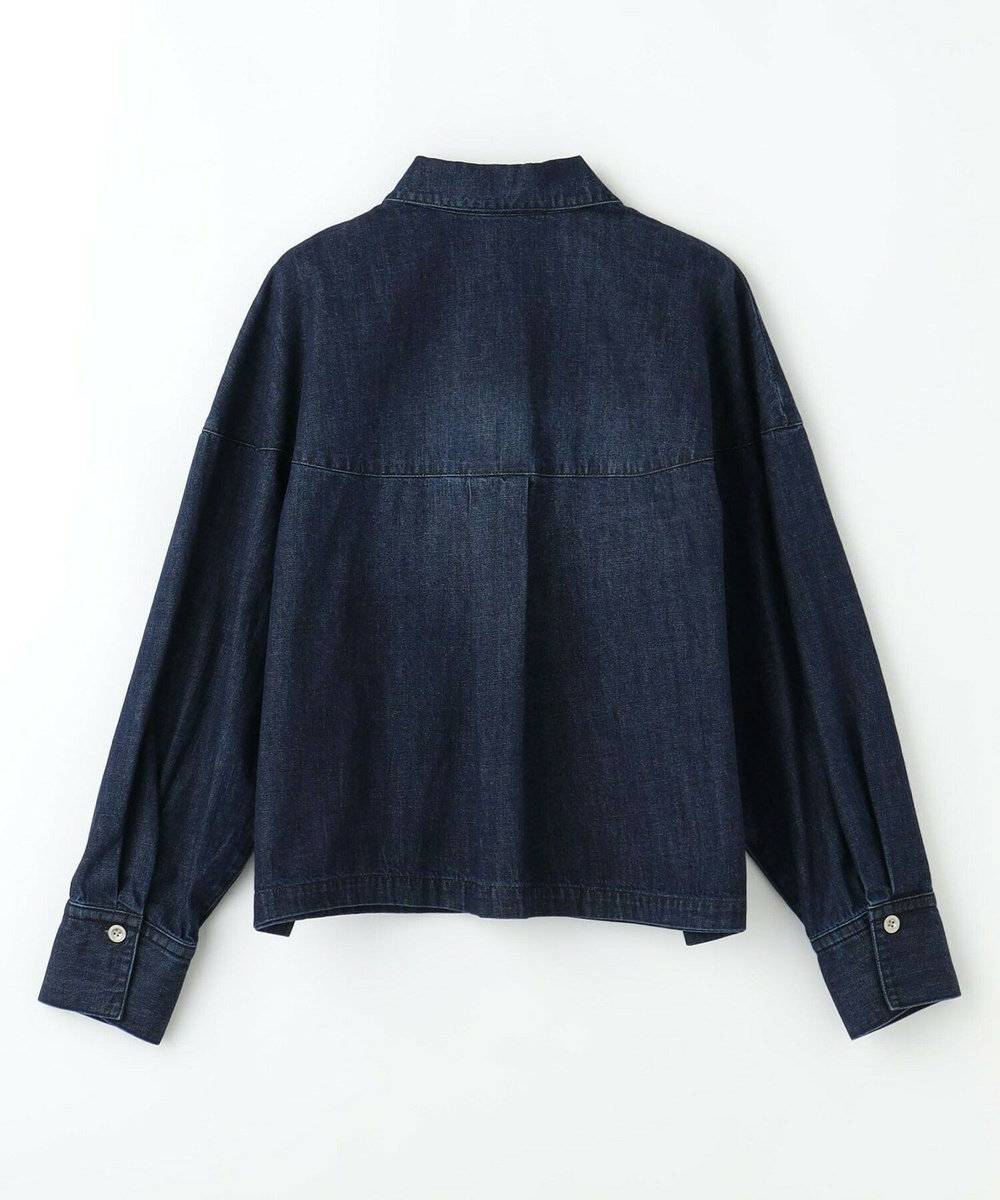 feerique Lサイズ（大きいサイズ） 【大きいサイズ】feerique　デニムシャツブルゾン ネイビー
