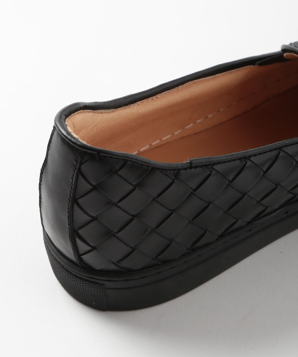 MEN'S BIGI メッシュレザー スニーカー ブラック