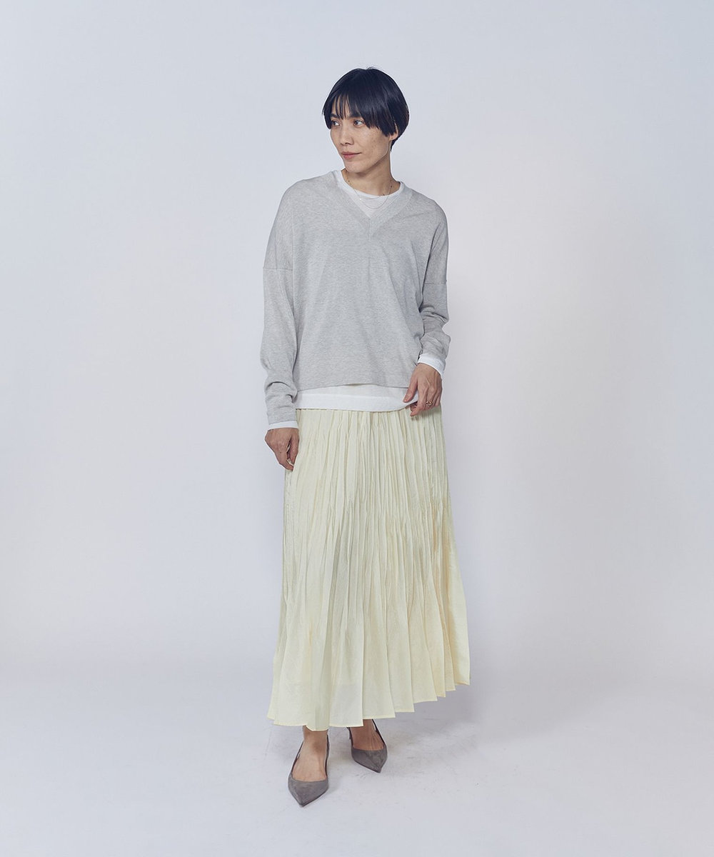 1er Arrondissement 【追加】シアーロングスリーブＴシャツ オフホワイト