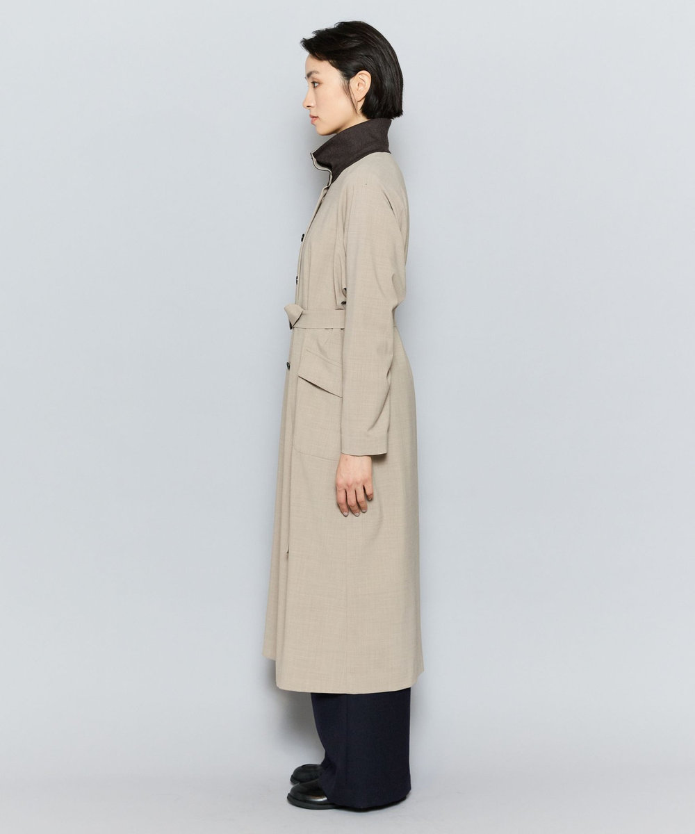 L'EQUIPE ドライウール2WAYストレッチシャツワンピース ベージュ