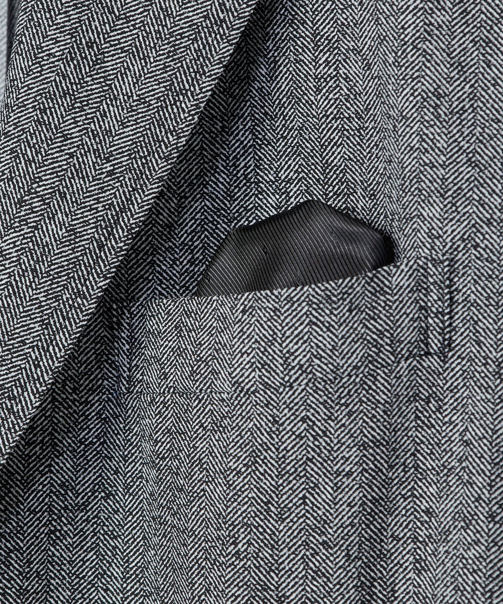 MEN'S BIGI 【ACTIVE TAILOR】Dot Air ヘリンボーン×千鳥格子/デニム柄 セットアップジャケット＜通気性/吸水速乾/ストレッチ＞ ブラック系その他