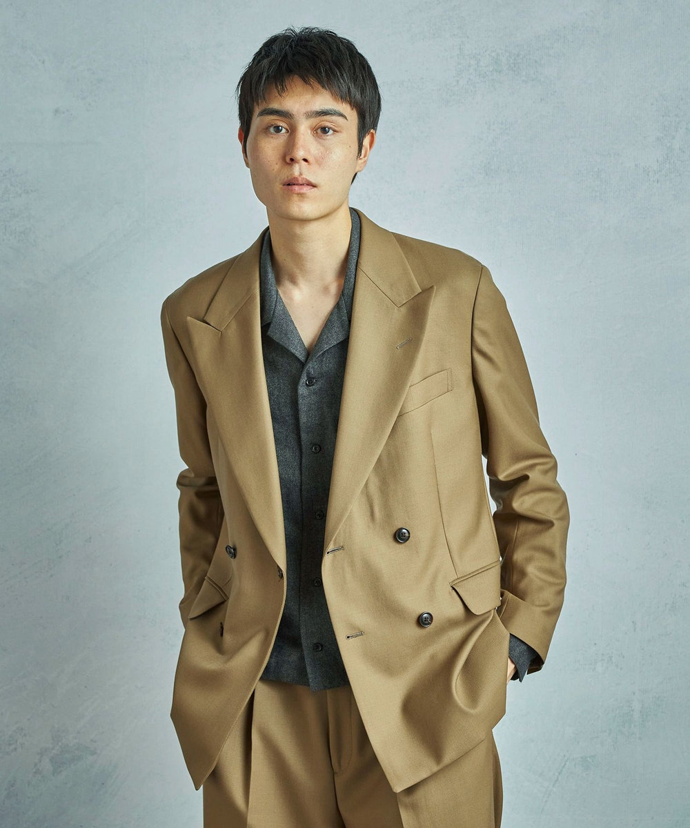 MEN'S BIGI 【50th Anniv . 菊池武夫】TECHWOOL TWILL TAILORED JACKET ベージュ