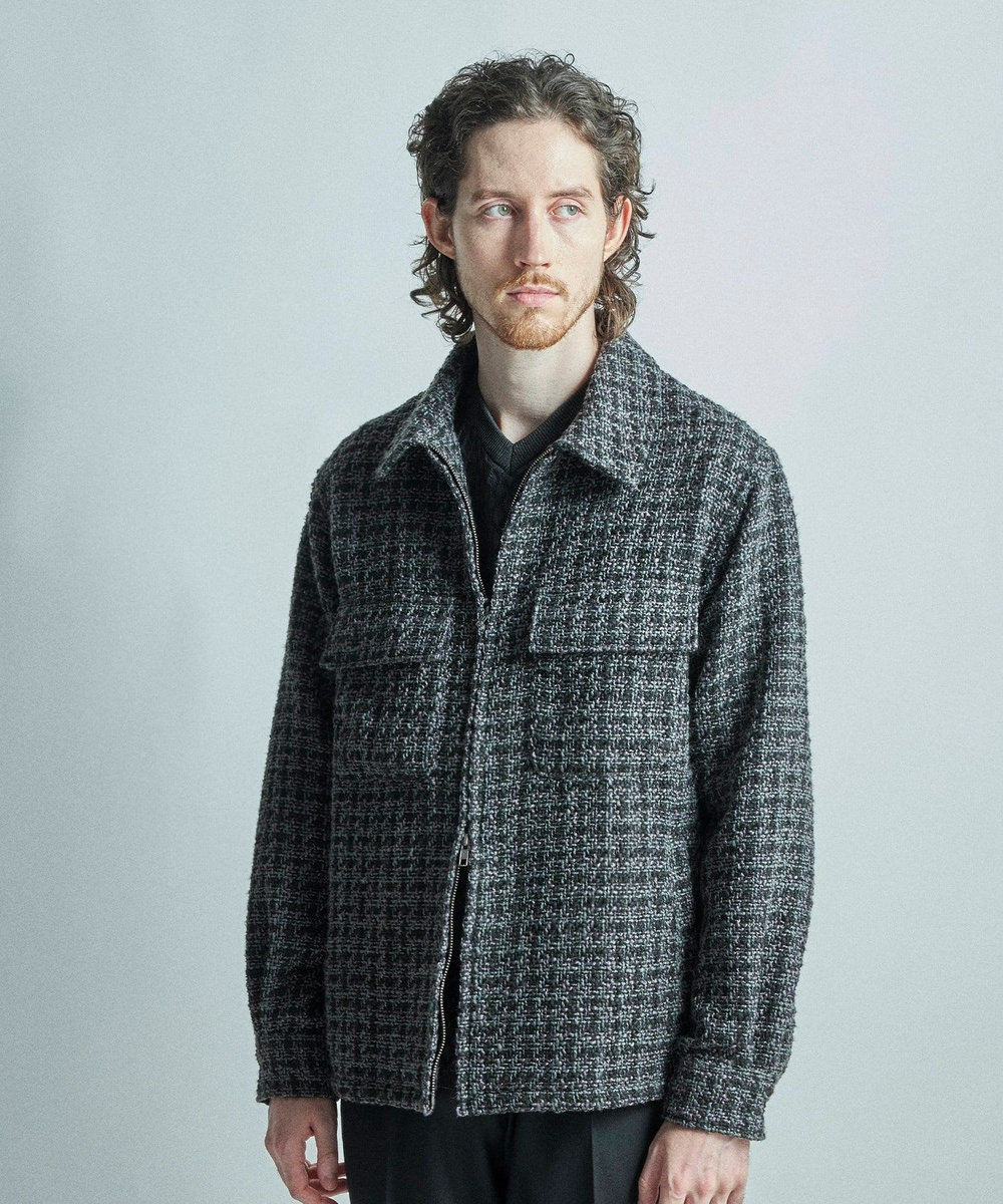 MEN'S BIGI モダンCPOシャツジャケット チャコールグレー