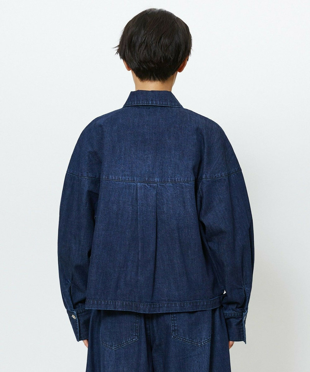 feerique feerique　デニムシャツブルゾン ネイビー