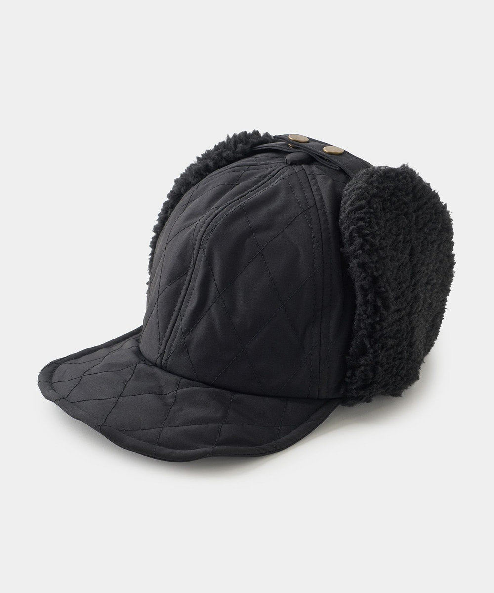 UNION STATION Basiquenti Quilting Short Flap Cap ブラック