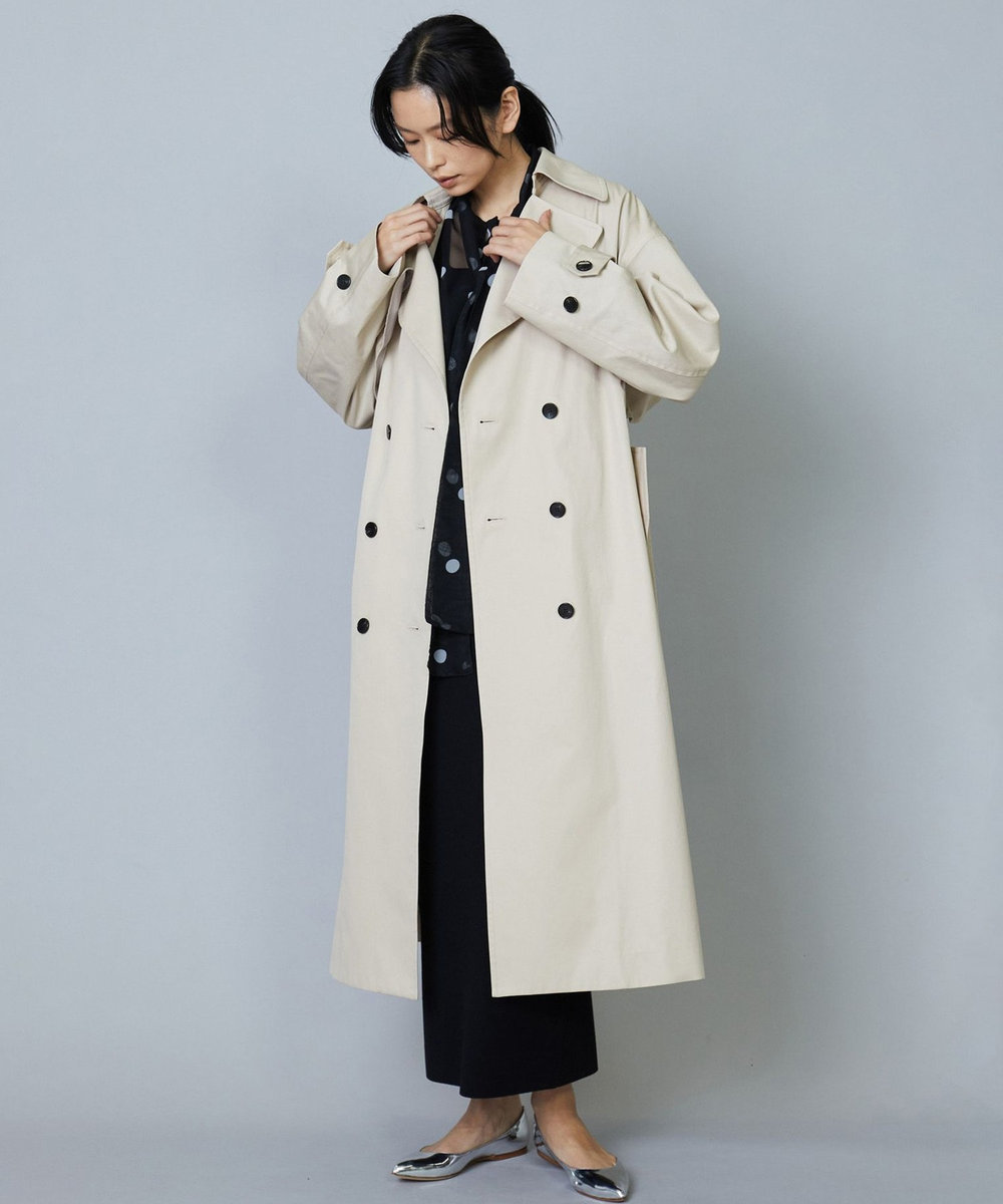 1er Arrondissement コットンギャバトレンチコート ベージュ