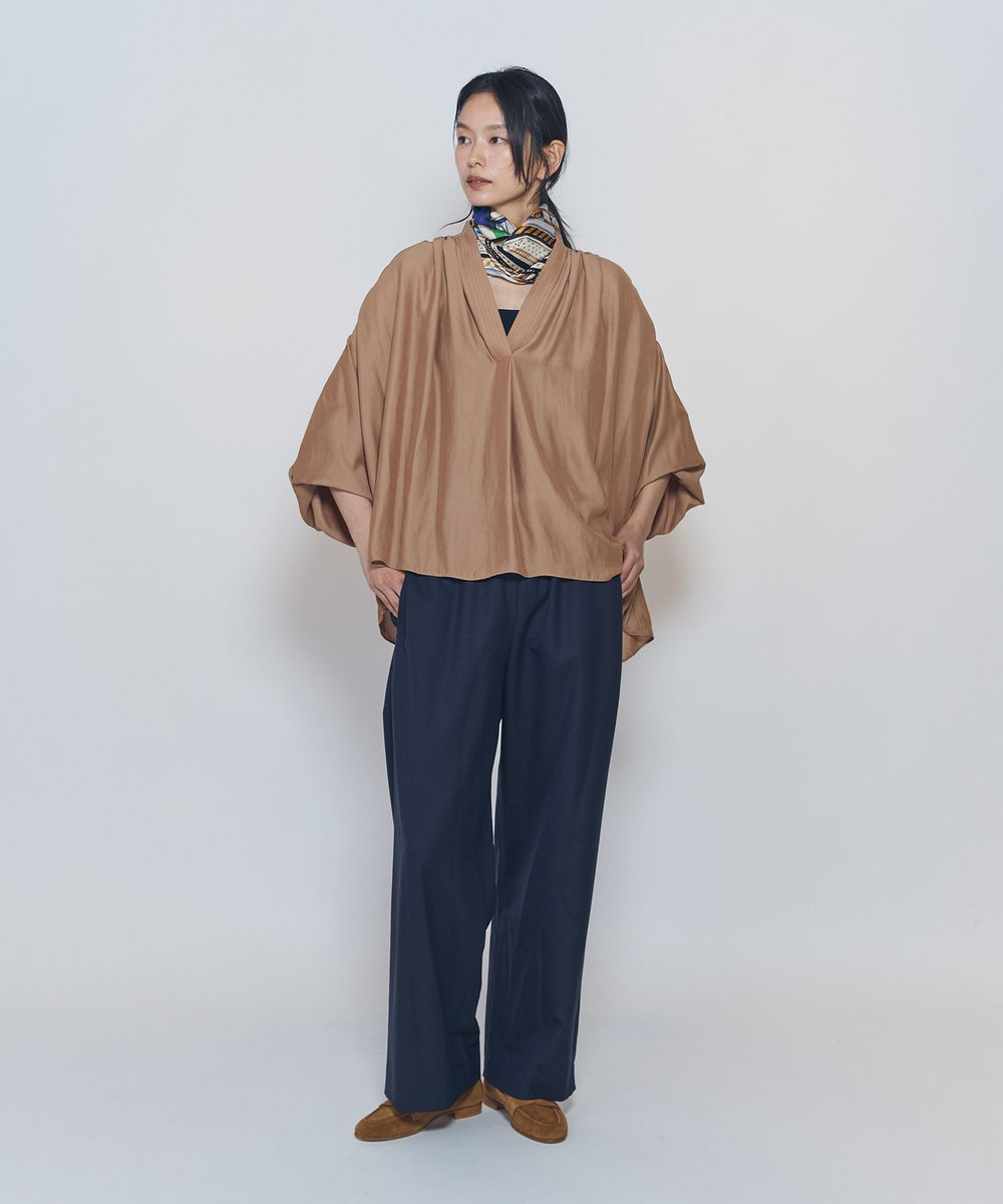 1er Arrondissement ミックスウールイージーパンツ ネイビー