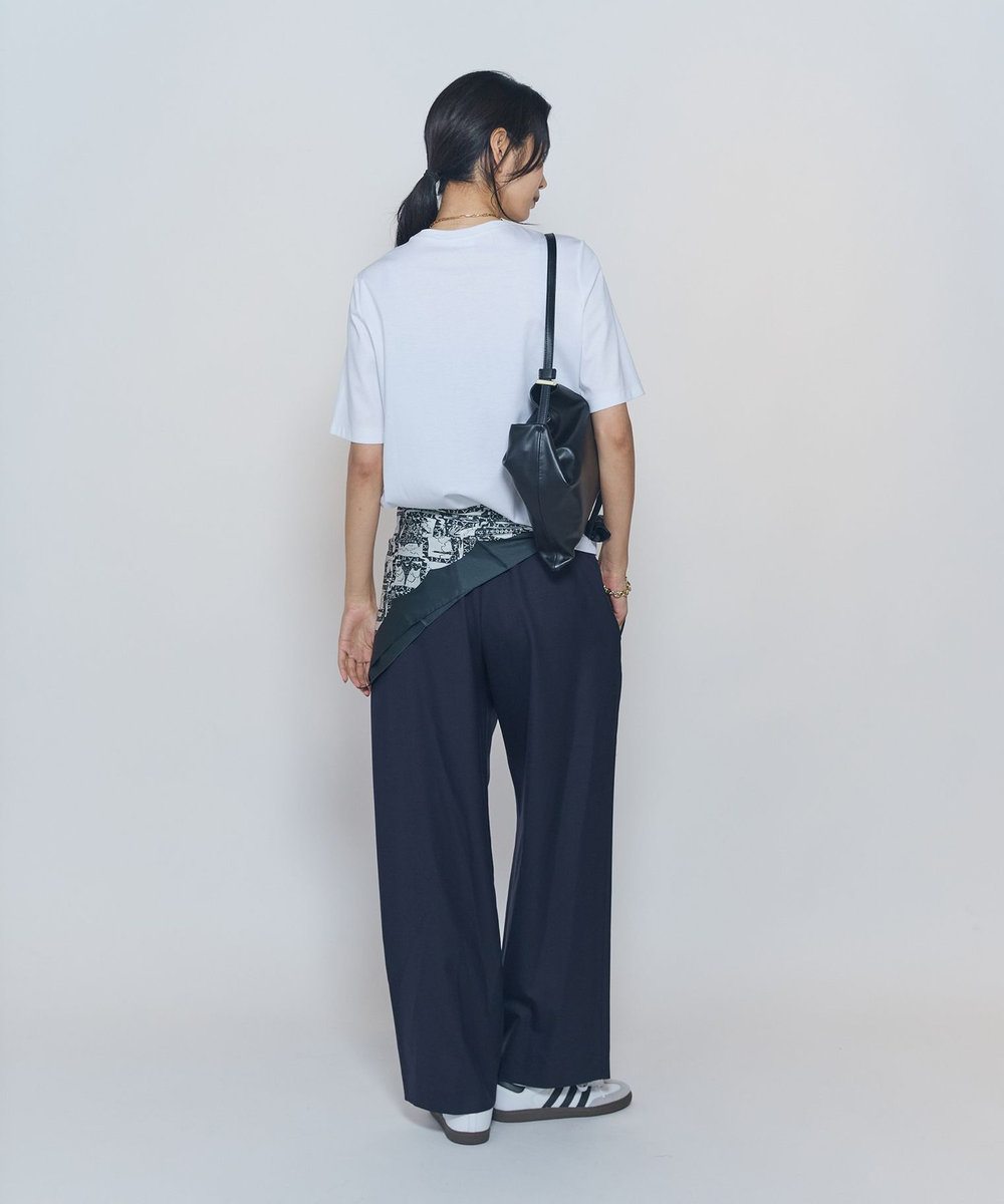 1er Arrondissement ミックスウールイージーパンツ ネイビー
