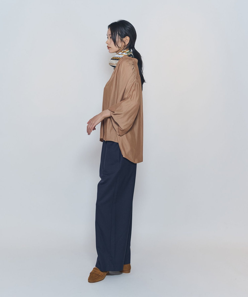1er Arrondissement ミックスウールイージーパンツ ネイビー