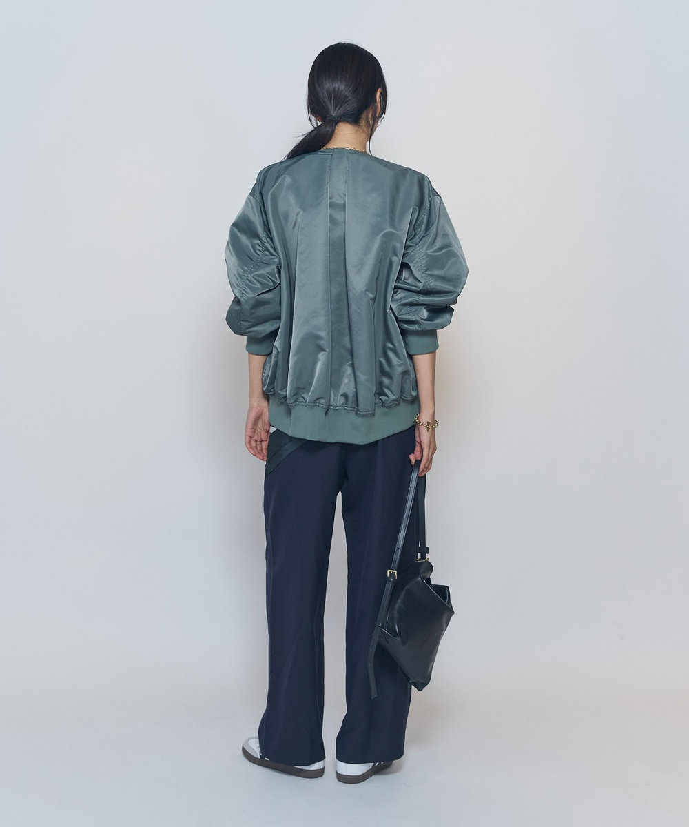 1er Arrondissement ミックスウールイージーパンツ ネイビー