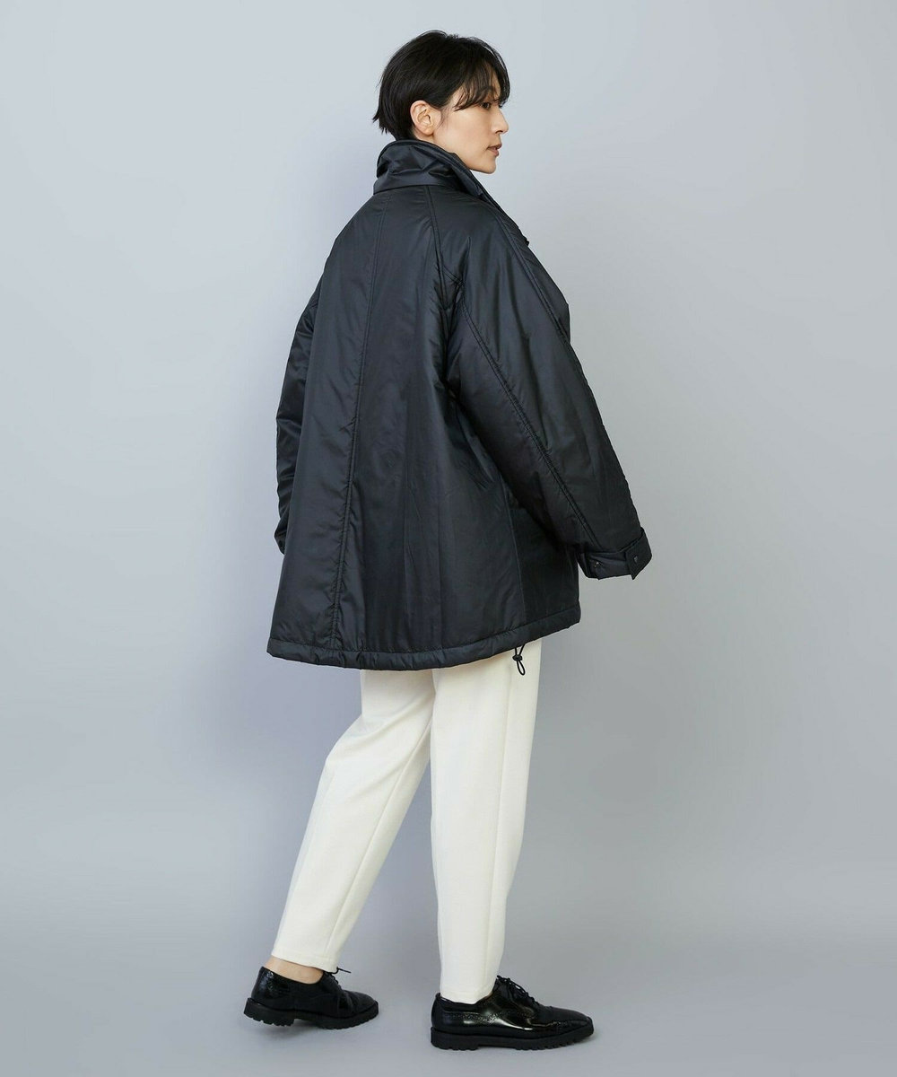 feerique feerique シルキータフタパディングコクーンコート ブラック