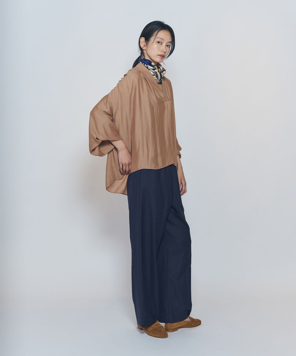 1er Arrondissement ミックスウールイージーパンツ ネイビー