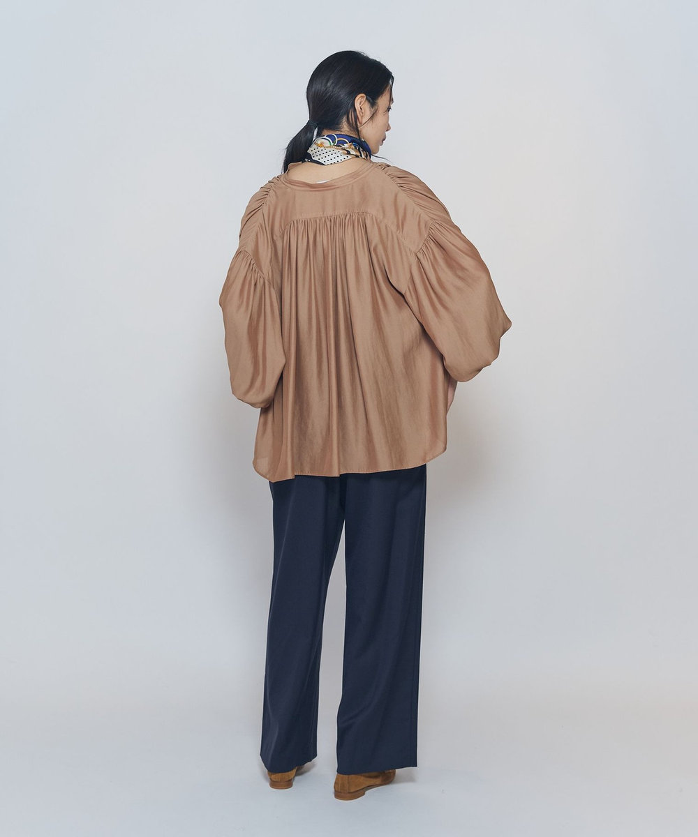 1er Arrondissement ミックスウールイージーパンツ ネイビー