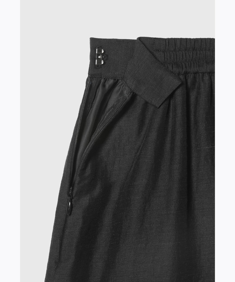 DÉPAREILLÉ WASHABLE LINEN TUCK GATHER SKIRT / ウォッシャブルリネンタックギャザースカート ブラック