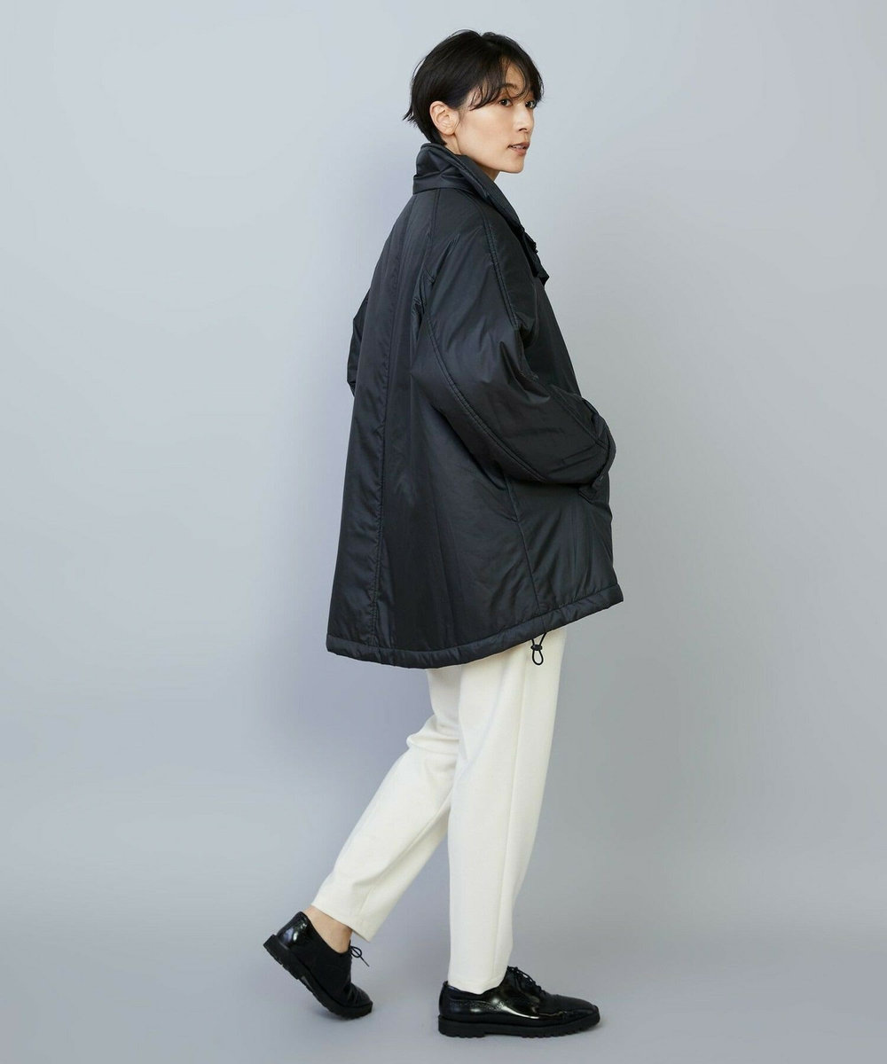 feerique feerique シルキータフタパディングコクーンコート ブラック