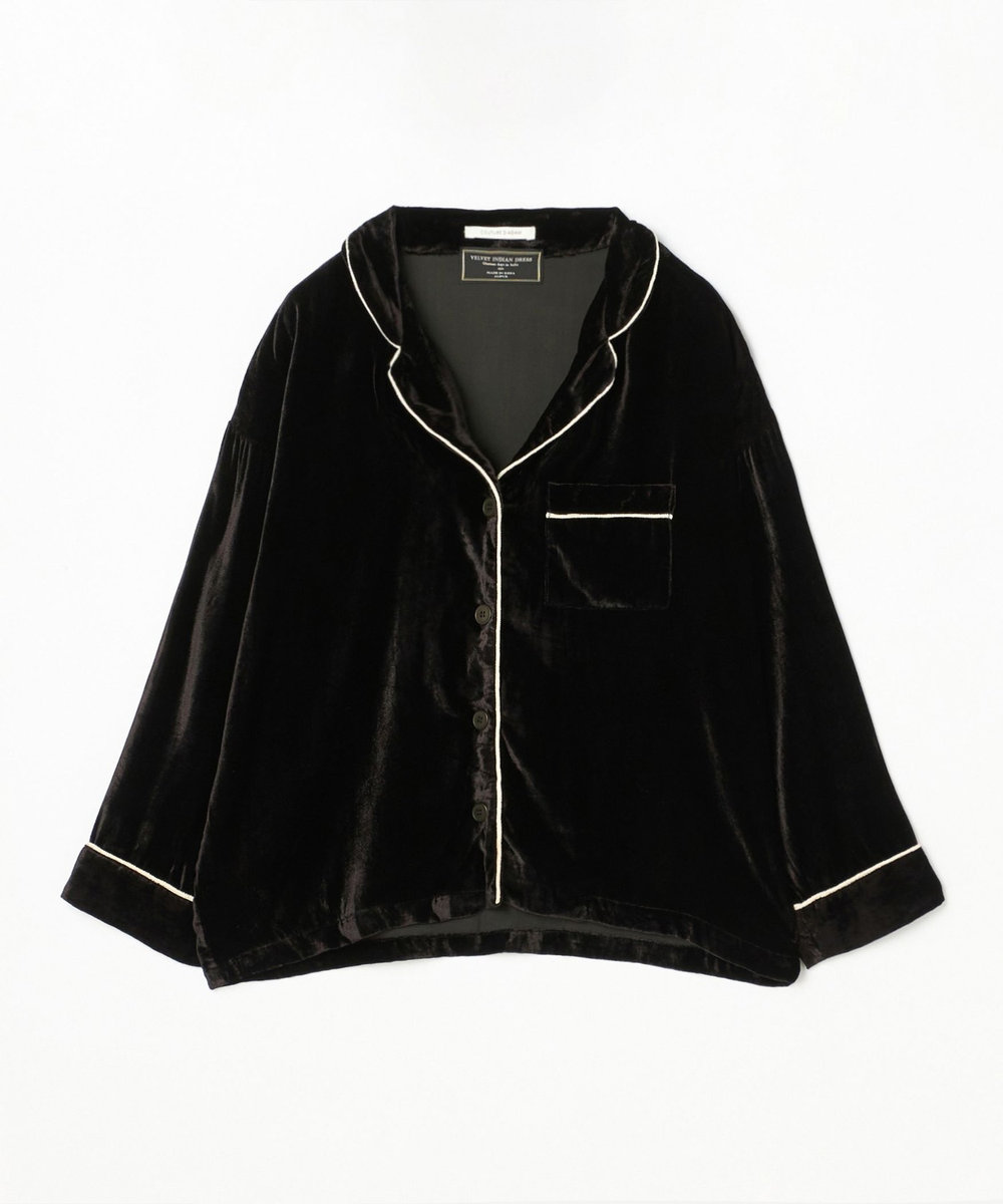 1er Arrondissement ＜COUTURE D'ADAM/クチュール ド アダム＞ベロアシャツ ブラック