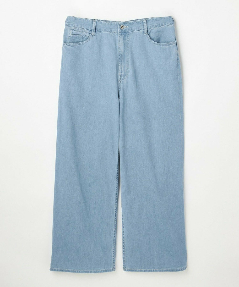 L'EQUIPE Lサイズ（大きいサイズ） 【大きいサイズ】7ozストレッチセミワイドデニムパンツ ライトブルー