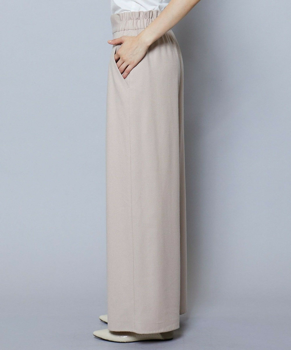 MOGA カシミヤ混フラノワイドパンツ ベージュ
