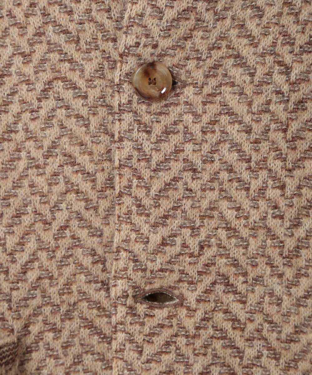 MEN'S BIGI 【LARDINI/ラルディーニ】アルパカウールヘリンボーンジャージジャケット ブラウン