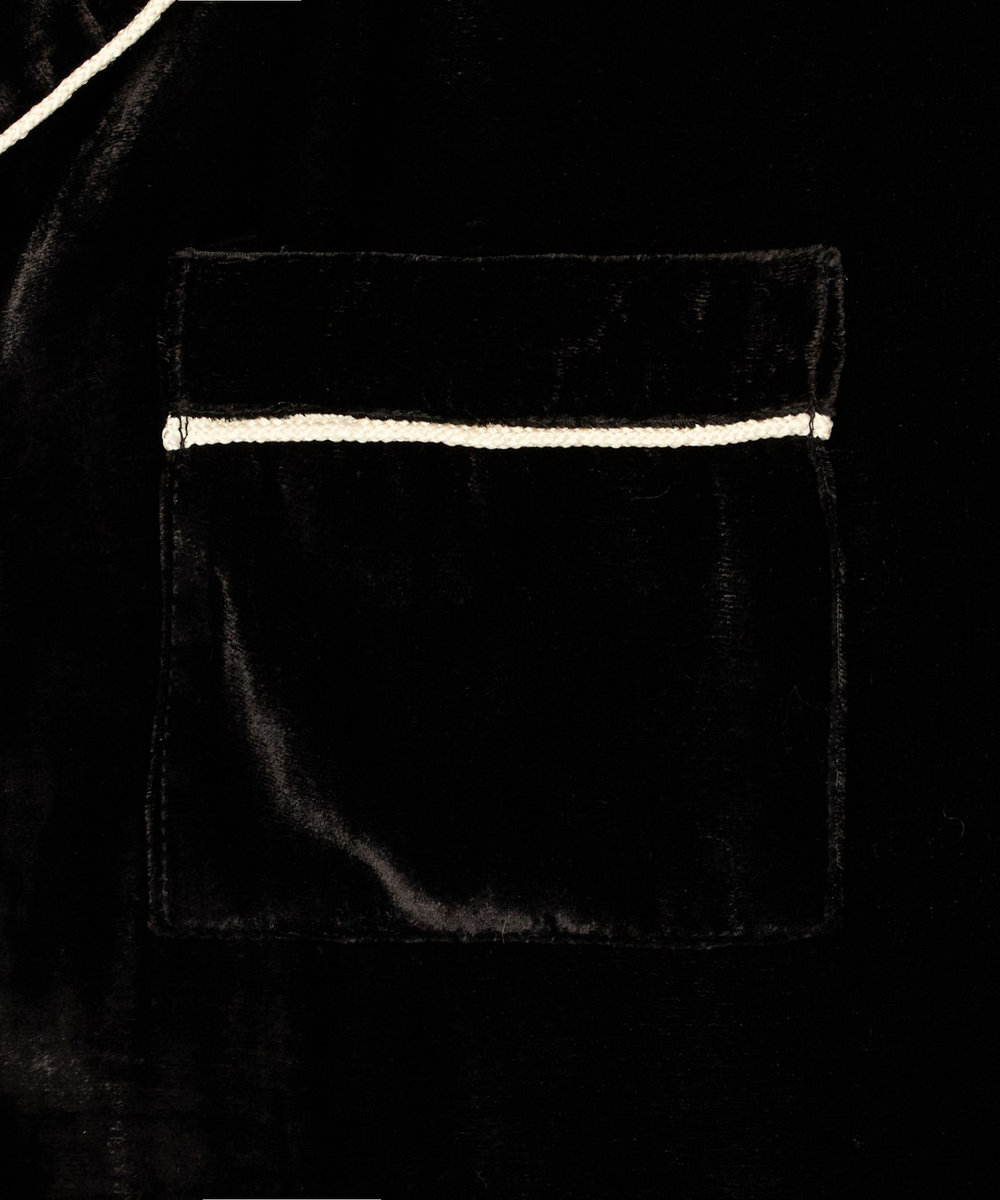 1er Arrondissement ＜COUTURE D'ADAM/クチュール ド アダム＞ベロアシャツ ブラック