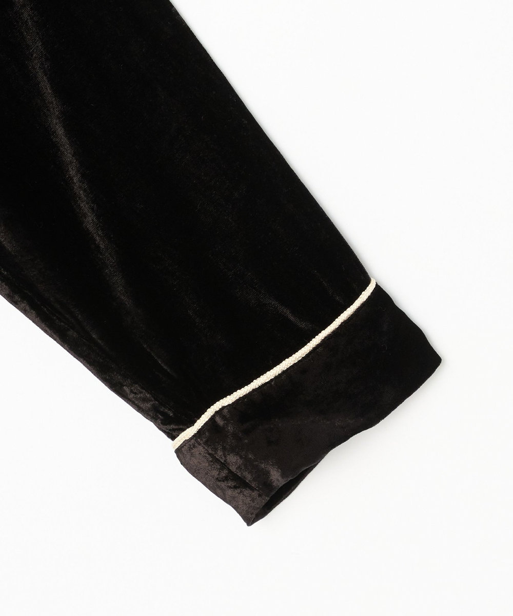 1er Arrondissement ＜COUTURE D'ADAM/クチュール ド アダム＞ベロアシャツ ブラック