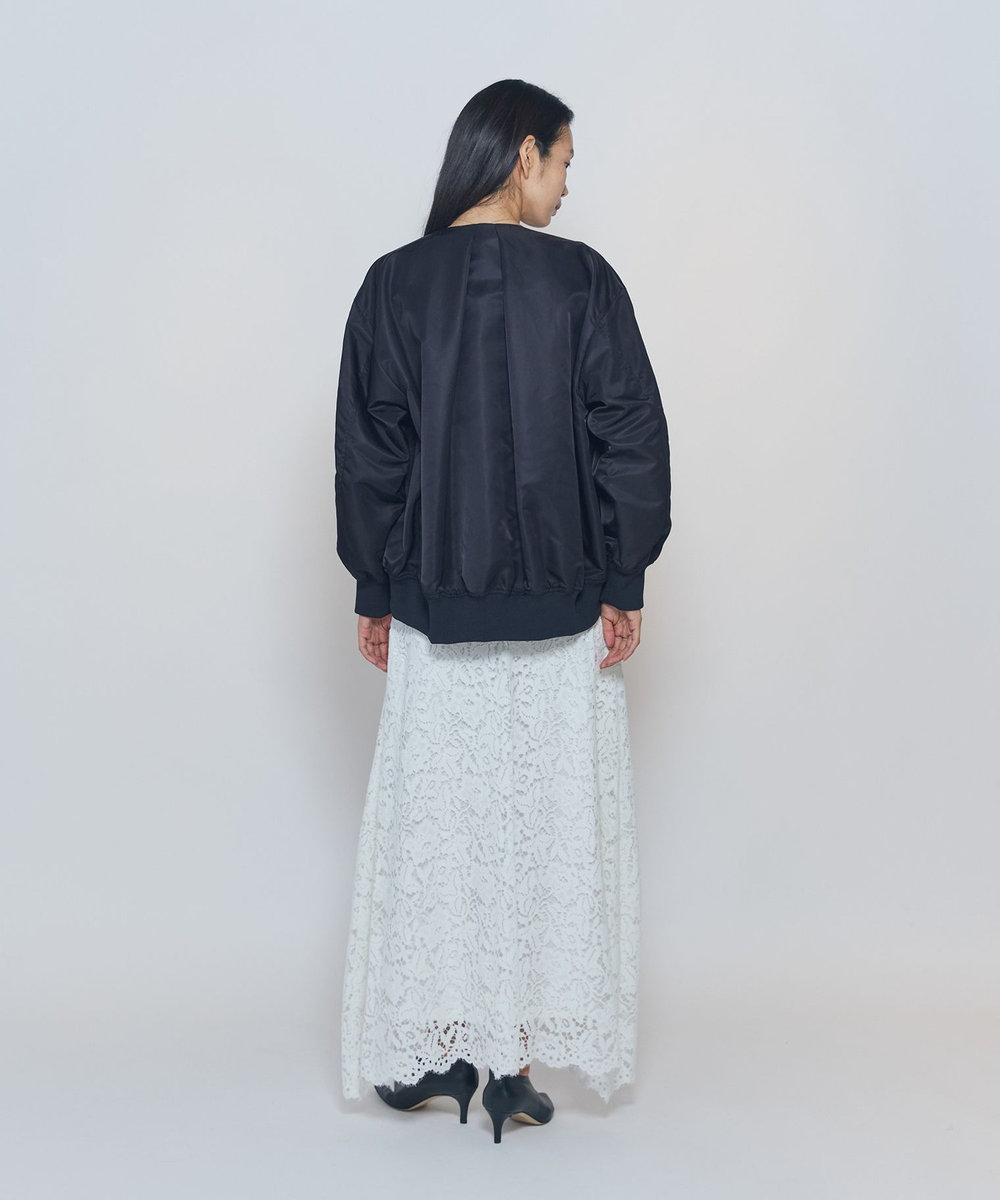 1er Arrondissement バルーンサテンブルゾン ブラック