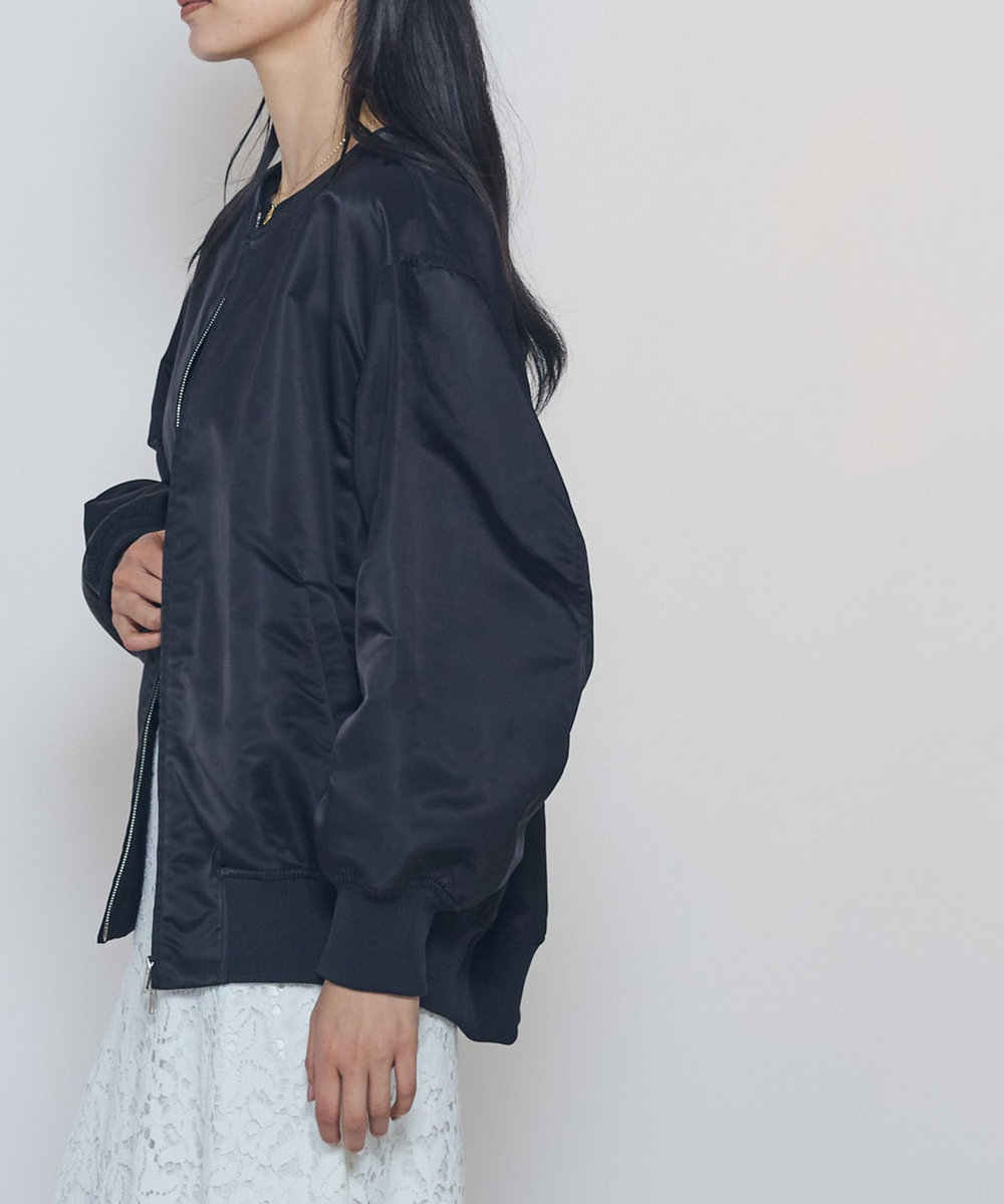 1er Arrondissement バルーンサテンブルゾン ブラック