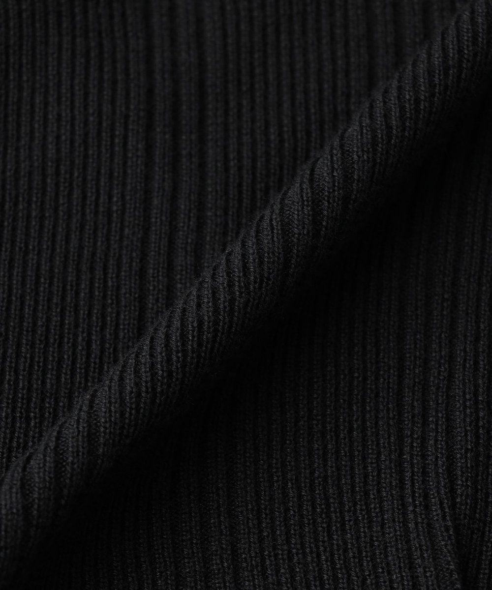 1er Arrondissement 《別注カラー》＜LOWER/ローヴァー＞ポロカラーニットプルオーバー ブラック