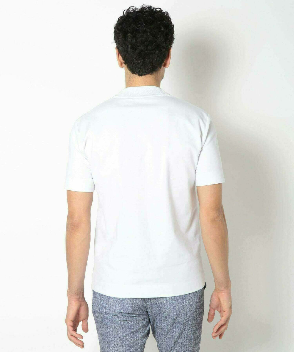 MEN'S BIGI 【ACTIVE TAILOR/アクティブテイラー】シルケットスムースVネックTシャツ＜接触冷感 / UVカット＞ ホワイト