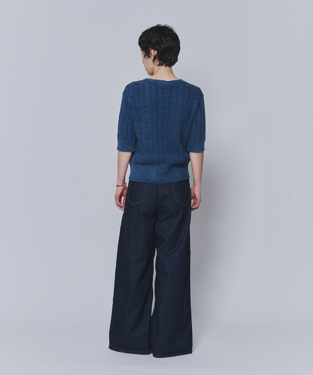 1er Arrondissement ＜COUTURE D'ADAM（クチュール ド アダム）＞コットンショートスリーブニット ブルー