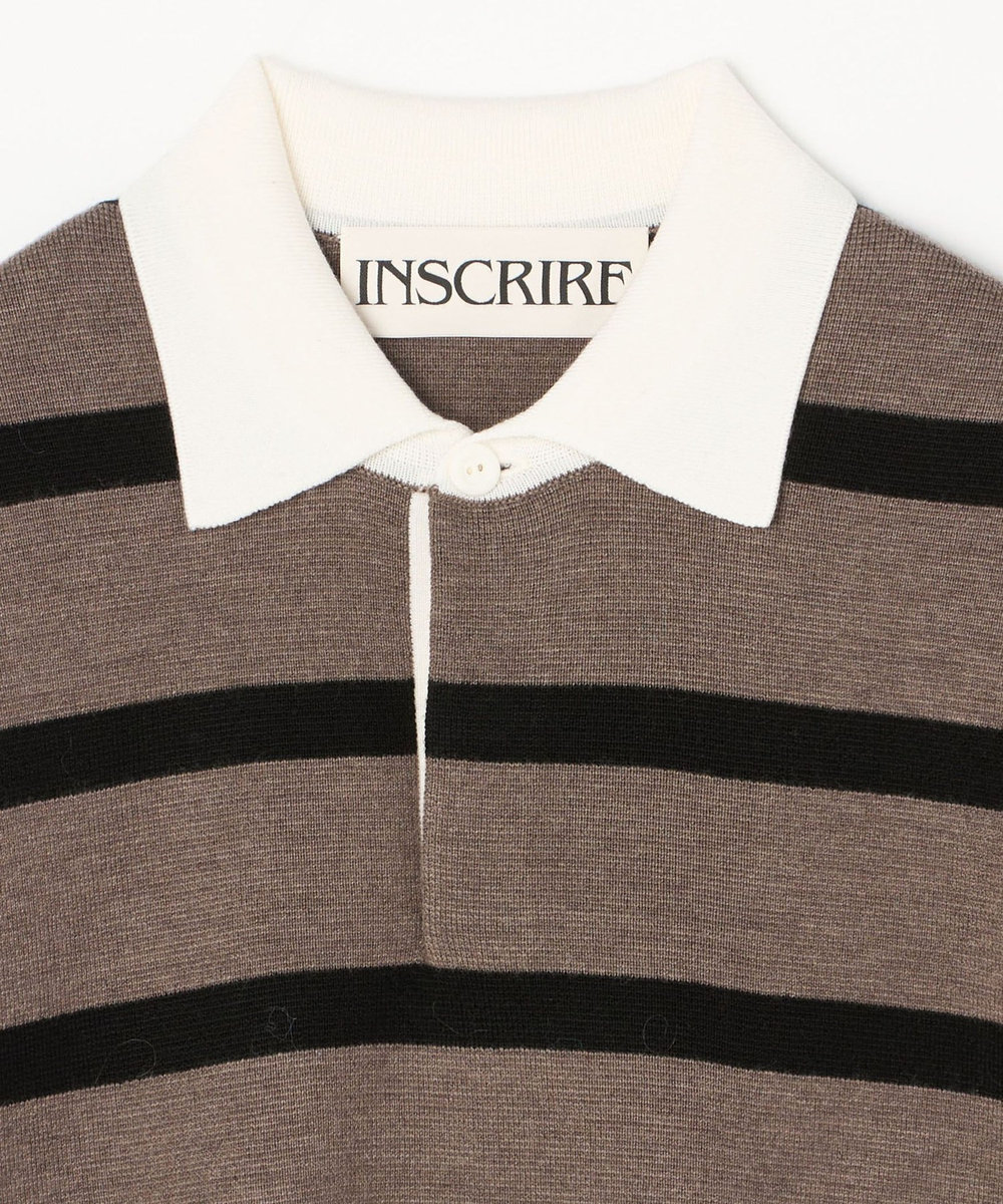 1er Arrondissement ＜INSCRIRE/アンスクリア＞"Rugby"ニットシャツ ベージュ