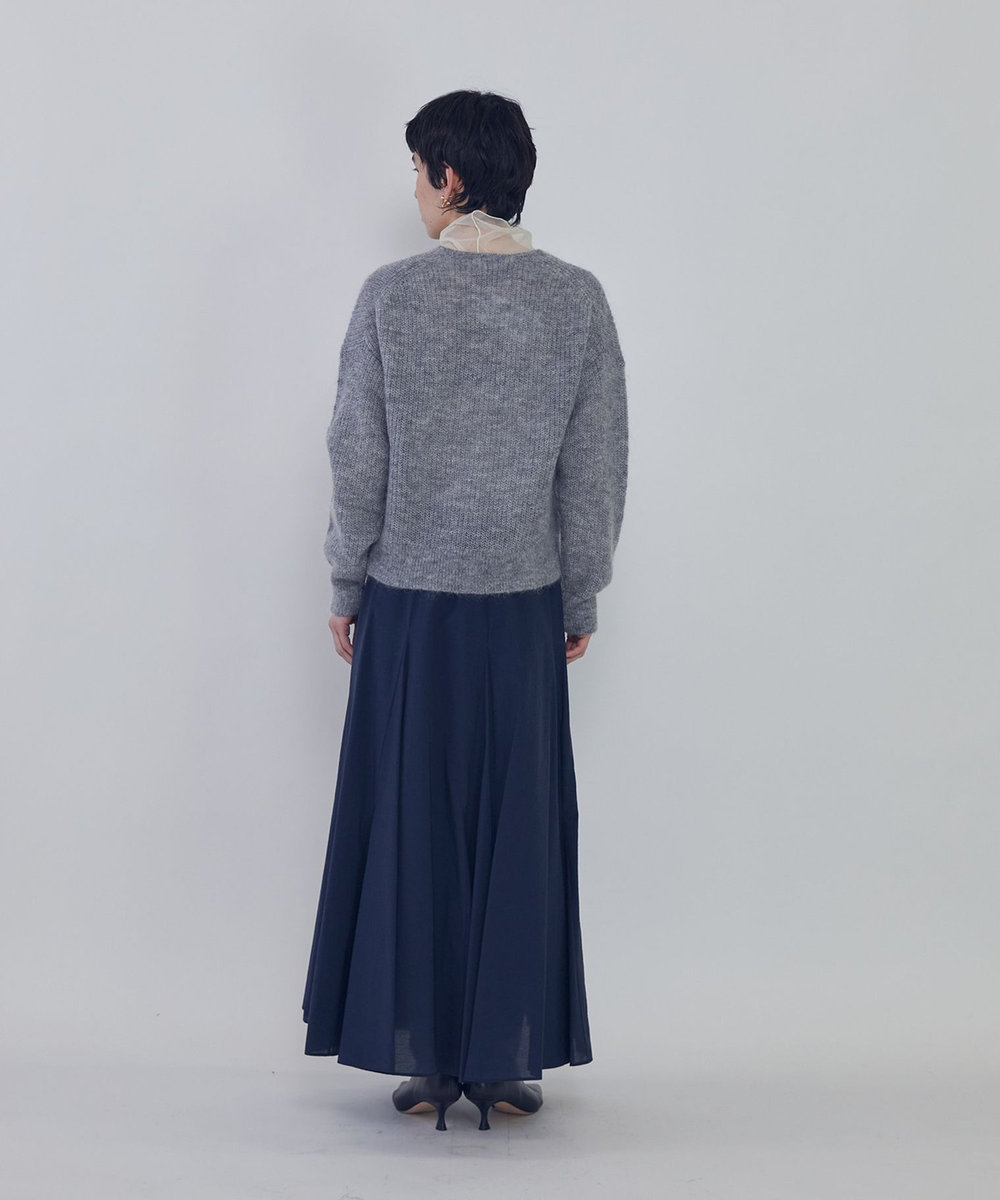1er Arrondissement タフタボリュームスカート ネイビー