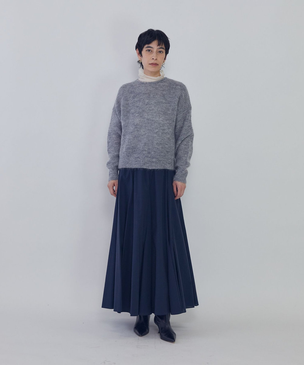 1er Arrondissement タフタボリュームスカート ネイビー